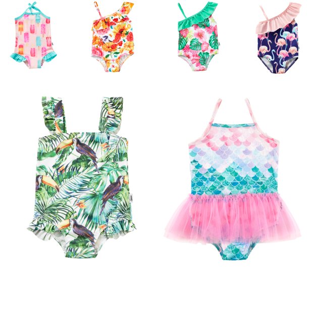 Uccdo Baby Girls OnePiece Swimsuits, Toddler Girl Ruffled Bathing Suit