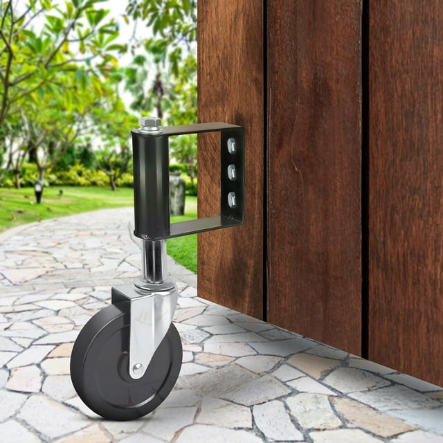 pitrice Porte Roulette Robuste en Caoutchouc Dur Roue Suspension Noir 4 Po