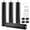 Black-8 inch(4pcs), variant on 4 Pack 6 Inch Metal Adjustableniture Risers Cylinder Support Feet For Bathroom Cabinet Desk And Couch Replacement Leg Screw In M8