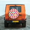 thumbnail image 7 of DouZhe Waterproof Spare Tire Cover, Romance Love Hearts Prints Adjustable Wheel Covers Fit for Jeep Trailer RV SUV Car, 17 inch, 7 of 7
