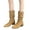 Khaki, variant on Slouchy Cowboy Boots for Women Suede Stacked Heel Split Toe Pull on Mid Calf Booties Casual Western Cowgirl Fall Boots