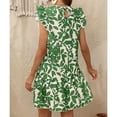 thumbnail image 3 of Baikeli Robes de Boutique pour Femmes Printemps Dames Été Mode Col Rond Manches Volantées Robe Imprimée Plissée Robes pour Femmes 2024, 3 of 4