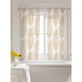 thumbnail image 3 of Tan Palm Leaves Curtains 45 Inch Length,Sheer Curtains for Bedroom Living Room Window Summer Jungle Tropical Tree Coastal Plants Rod Pocket Drapes Kitchen Curtains Small Half Window 42"x45" 2 Panels, 3 of 7