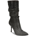thumbnail image 2 of THALIA SODI Womens Black Ombre Rhinestone Padded Raquell Pointed Toe Stiletto Zip-Up Dress Slouch Boot 6 M, 2 of 2