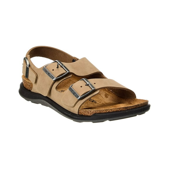 Birkenstock Milano Crosstown Waxy Leather Sandal, 36, Brown