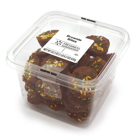 Freshness Guaranteed St. Patrick's Day Brownie Bites, 22.2 oz, 33 Count, Shelf-Stable, Baked, Moist Dessert with Sprinkles