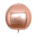 thumbnail image 4 of BalsaCircle 2 Rose Gold 18" 4D Round Balls Orbs Mylar Foil Plain Balloons Wedding, 4 of 5