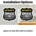thumbnail image 3 of Anthony's Garage I Can Fix Everything But Stupid 12 inch X 12 inch Shield Shaped Heavy Duty 3.2 mil Vinyl Decal To last, Gift for Dads and Uncles Classic Americana Crafted in the USA, 3 of 6
