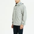 thumbnail image 5 of IYTR Men's Lightweight Windbreaker Rain Jacket Solid Long Sleeve Outdoor Sport Hooded Jackets Coat with Pockets Gray M, 5 of 6
