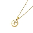 thumbnail image 2 of Collier Lettre Initiale Plaqué Or 18K en Acier Inoxydable, 2 of 2