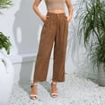 thumbnail image 2 of Lmnyox Wide Leg Capris for Women Casual High Waist Cropped Pants with Pocket Summer Fashion Capri Pants, 2 of 7