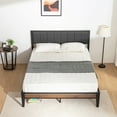 thumbnail image 6 of Lusimo California King Bed Frame with Fabric Upholstered Headboard Metal Platform Bed No Box Spring Needed, Gray, 6 of 6