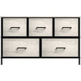 thumbnail image 5 of Sivan Home Décor Dresser with 5 Fabric Bin Drawers - Versatile for Bedroom Storage and/or TV Stand Riser (Faux Wood - Greige), 5 of 6