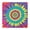 Rainbow Tie Dye, variant on Rainbow Tie Dye Mandala Pattern Square Fitted Tablecloth with Elastic Edge,Square Table Cover,Washable Elastic Table Cover for Home Kitchen Party Decor 34"x34"