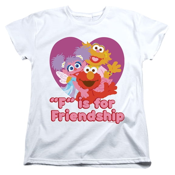 Sesame Street Friendship S/S Women's T-Shirt White