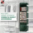 thumbnail image 3 of OSTO Premium 24-Roll Hanging Gift Wrap Storage Organizer with 360-degree Swivel Hook Fits, 3 of 4