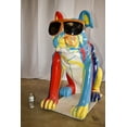 thumbnail image 3 of Nifao Giant Graffiti Looking British Bulldog with Glasses Resin Statue – Garden Outdoor Decor Sculpture, 29"L x 50"W x 50"H, 3 of 12