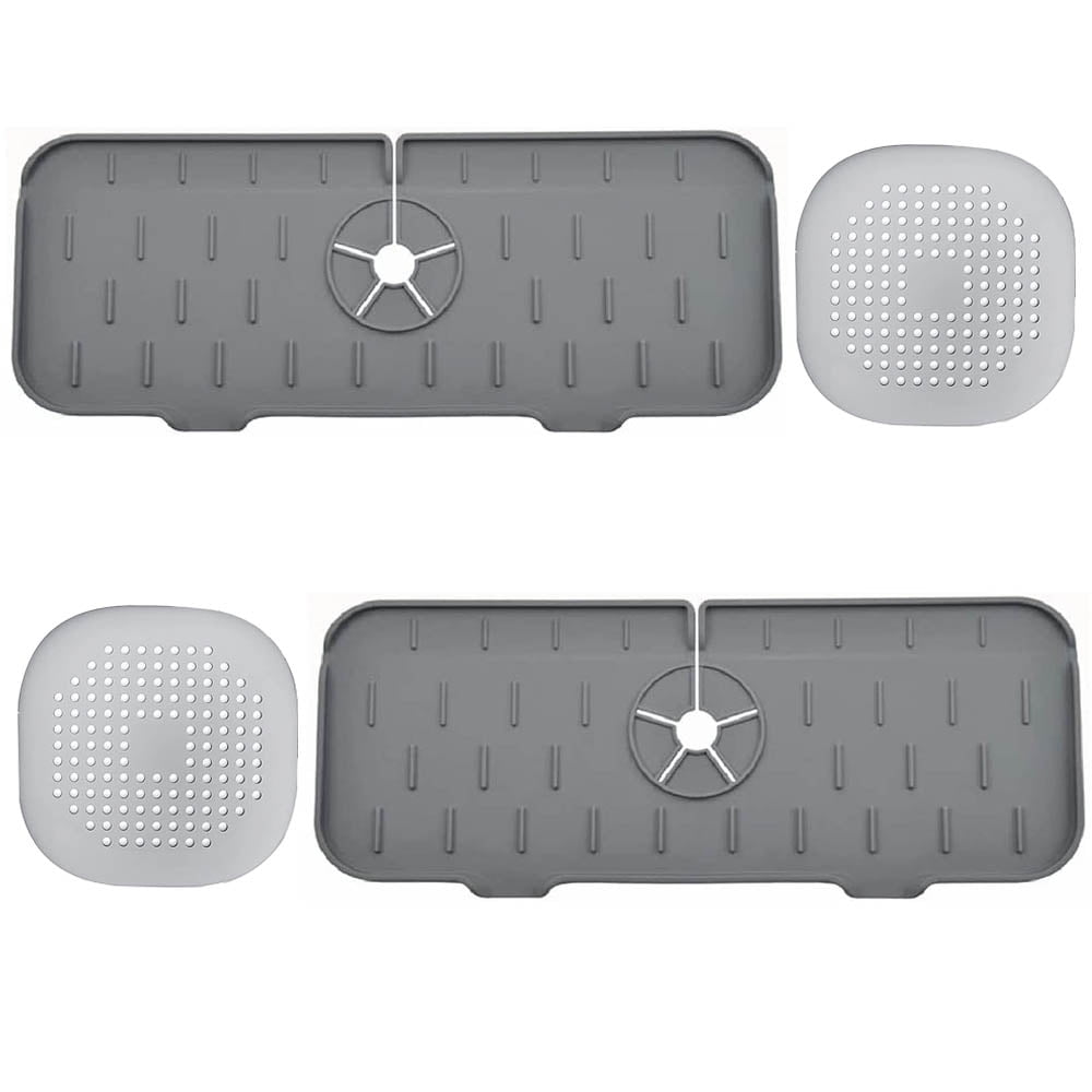 Silicond Faucet Mat Kitchen Sink Splash Guard Drain Mat Drying Pad Grey, 1  unit - Fry's Food Stores