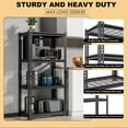 thumbnail image 5 of MOPHOTO 32" L x 16" W x 63" H Adjustable 4 Tier Garage Shelving Heavy Duty Support 4800lbs, Metal Shelves for Storage, Industrial Utility Racks, Garage Storage Shelves Heavy Duty Shelving, 3 Pack, 5 of 11