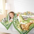 thumbnail image 4 of Manfei Kawaii Giraffe 7 Pieces Full Size Bedding Sets,Lovely Monkey Full Size Bed in a Bag,Green,Polkadot Reversible, 4 of 7