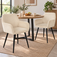 thumbnail image 1 of Juego de 2 Sillas de Comedor FurnitureR Con Reposabrazos Moderno Beige, 1 of 8