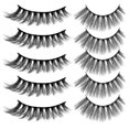 thumbnail image 3 of Curling Black Faux Lashes For Women And Girls Daily Use In 3D Effect With 5 Pair Options, 3 of 4