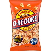 O-Ke-Doke Popcorn, Cheese Popcorn, 7.5 oz Bag