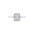 thumbnail image 2 of FB Jewels 10kt White Gold Womens Round Diamond Square Cluster Ring 1/3 Cttw Size 6.5, 2 of 4