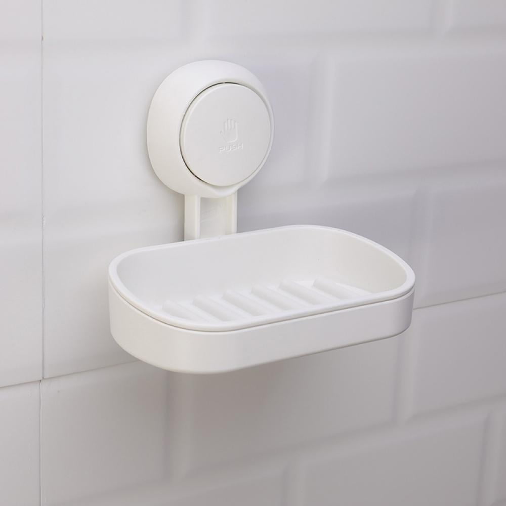 Wall-mounted Soap Dish Holder Storage Tray Bath Shower Plate Bathroom Home Tool 