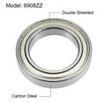 thumbnail image 2 of Uxcell Deep Groove Ball Bearings Metric Double Shield High Carbon Steel Z2 6908ZZ, 2 of 4