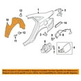thumbnail image 3 of For 11-14 Sonata Rear Splash Shield Inner Fender Liner Panel Left Right SET PAIR, 3 of 5