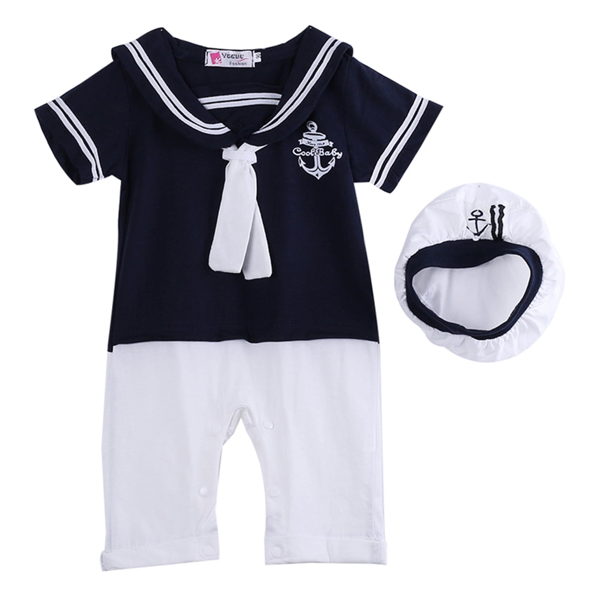 Kids Girl Boy Baby Navy Or White Sailor anchor marine Costume Party Hat Cap prop 