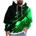 thumbnail image 3 of BiZtdJrK Men Big and Tall Graphic Hoodies Long Sleeve Drawstring Hooded Sweatshirt 3D Novelty Print Pullover Hoodies Casual Stylish Sweatshirts Lightening Green XL, 3 of 6