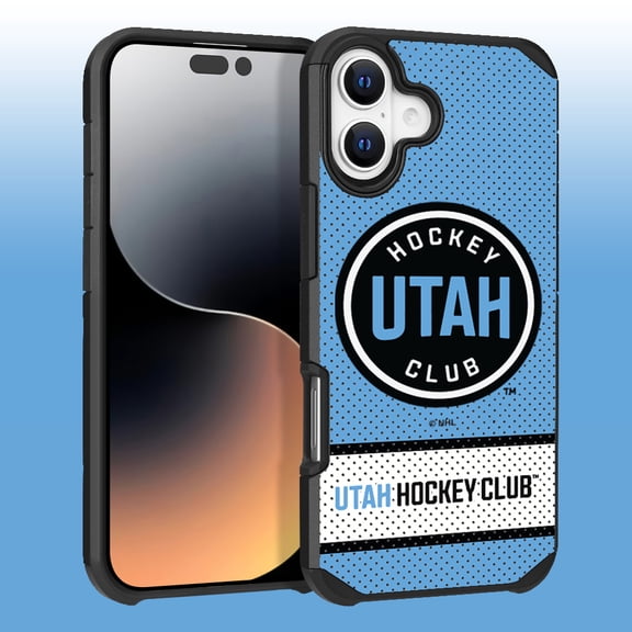 Apple iPhone 16 Plus (6.7) - NHL Licensed Utah Hockey Club Team Logo on Jersey Textured Dual Layer Case