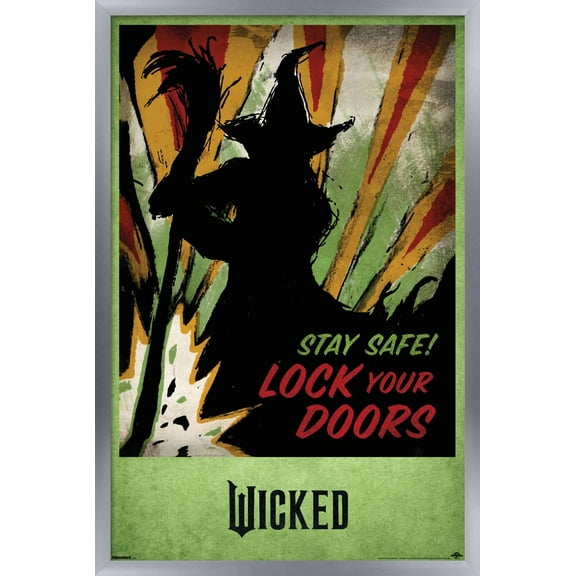 Wicked: For Good (2025) - Stay Safe Wall Poster, 22.375" x 34" Framed