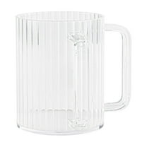 EcoQuality Acrylic Judaica Cup - Netilat Yadayim Hand Washing Cup - Modern Negel Vasser Dual Handle Wash Cup for Jewish Ritual - Reusable Cup with Handles - Ribbed Clear (1)