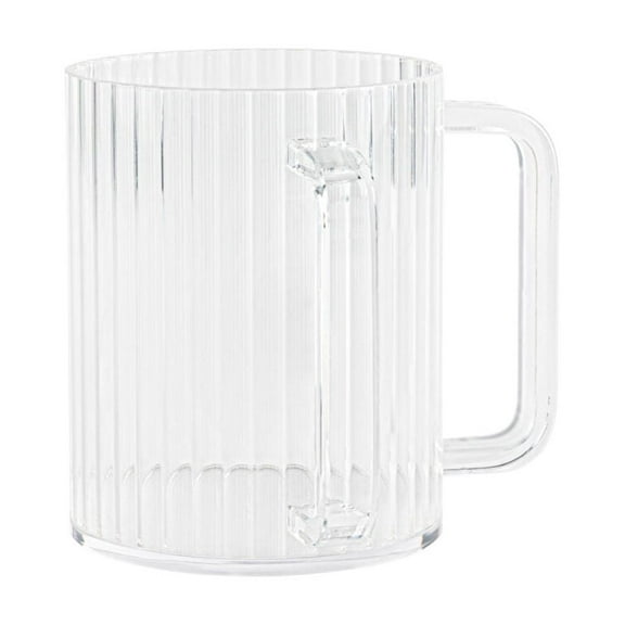 EcoQuality Acrylic Judaica Cup - Netilat Yadayim Hand Washing Cup - Modern Negel Vasser Dual Handle Wash Cup for Jewish Ritual - Reusable Cup with Handles - Ribbed Clear (1)