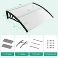 thumbnail image 3 of Costway 48" x 40" Window Outdoor Awning Door Canopy Exterior Awning Canopy Black, 3 of 9