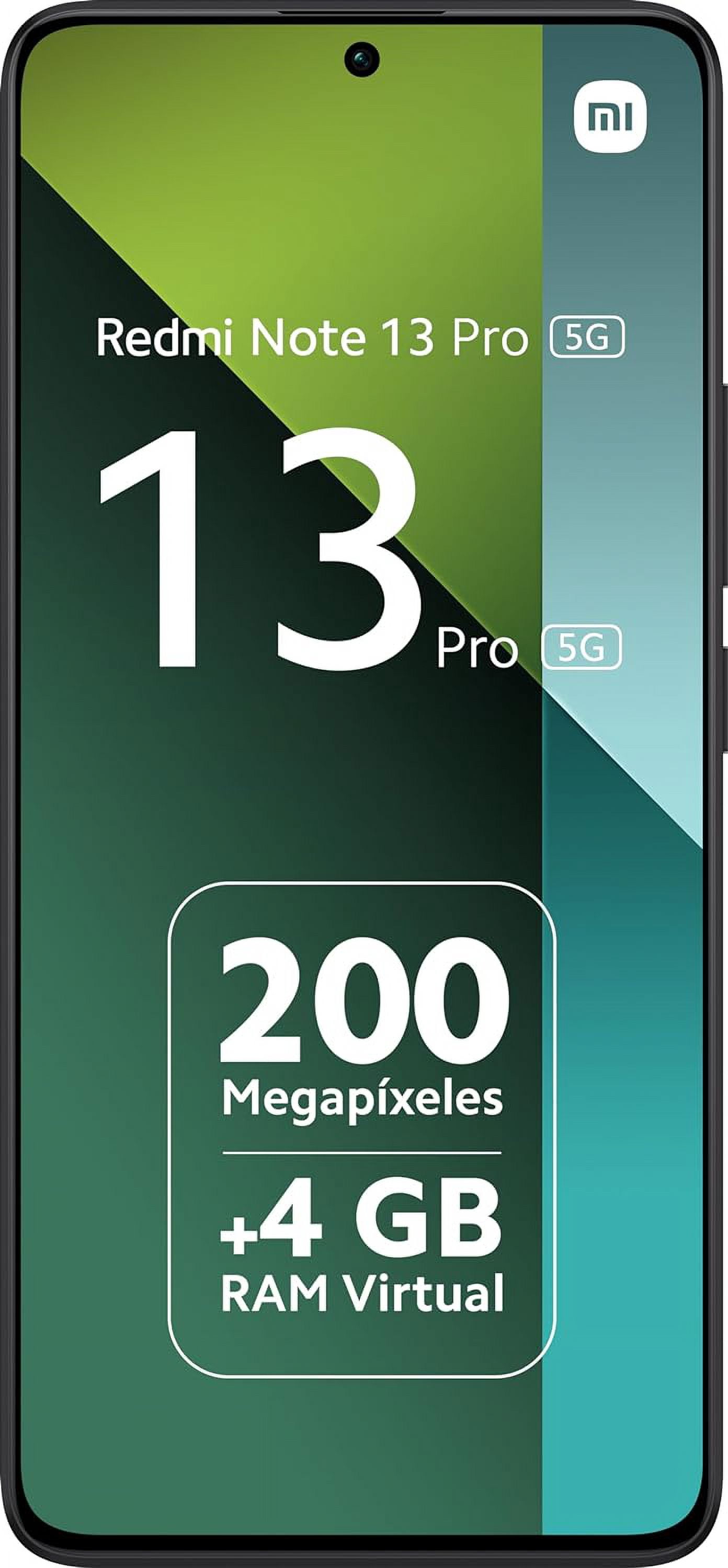 Xiaomi Redmi Note 13 PRO 5G + 4G LTE (256GB + 8GB) 6.67" 200MP Triple (Tmobile Mint Tello & Global) Global Bands Unlocked (Midnight Black (Global ROM))