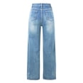 thumbnail image 5 of Women Baggy Jeans Trousers With High Waist E Girl Style Streetwear Fashion Vintage Denim Loose Straight Leisure Trousers Pants Women Casual Short Womens Casual Pants 22w Beach Cover up Pant Womens, 5 of 7