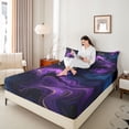 thumbnail image 4 of Homewish Gradient Marble Full Size Sheets 4-Piece for Boys Girls,Abstract Stone Pattern Breathable Bed Sheets,Marbling Watercolor Lightweight Sheet Sets,Breathable Home Decor, 4 of 7