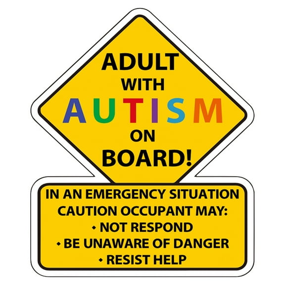 Autisms Alarm Wall Stickers For Children'S Cars Trucks Laptops Decorative Self Adhesive Pvc Emergency Response Sign Stickers/ Sticker A