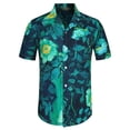 thumbnail image 1 of INSPIRE CHIC Men's Short Sleeve Button Front Beach Hawaiian Shirt, 1 of 6