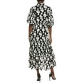 thumbnail image 2 of Gracia womens  Puff Sleeve A-Line Maxi Dress, l, Black, 2 of 3