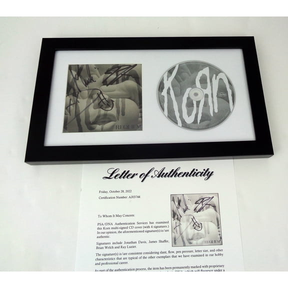 Korn Band Signed Autograph Requiem CD Framed PSA/DNA COA