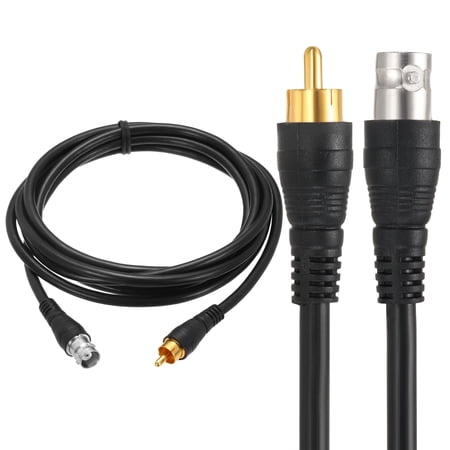 Uxcell BNC Female to RCA Male Coaxial Cable, 2M RG59 75-3 Video Cable Extension Connector for DVR CCTV Camera Security System Monitor Video Connection, Black