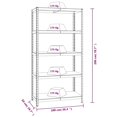 thumbnail image 4 of vidaXL 5-Layer Shelves 4 pcs Blue Steel&Engineered Wood, 4 of 5