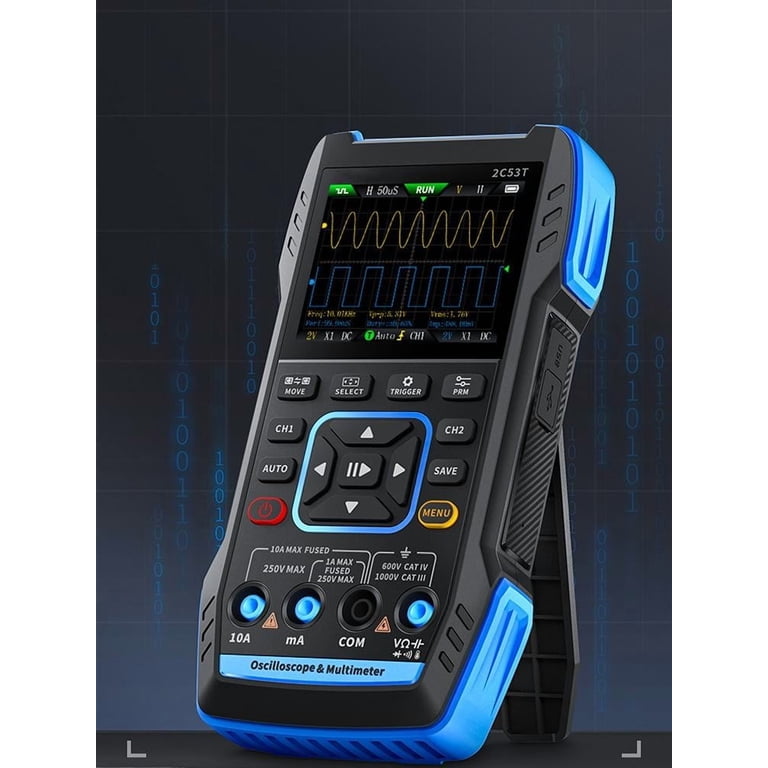 FNIRSI 2C53T Digital Oscilloscope Multimeter – 2 Channel, 250MS/s, Signal Generator, Handheld