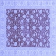 thumbnail image 1 of Ahgly Company Indoor Square Oriental Blue Traditional Area Rugs, 4' Square, 1 of 4