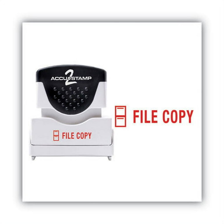 Pre-Inked Shutter Stamp, Red, FILE COPY, 1.63 x 0.5 Pre-Inked Shutter Stamp, Red, FILE COPY, 1.63 x 0.5